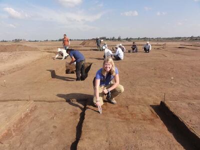 Parcak digs at the northeastern Nile Delta site of Tanis with French archaeologist Phillipe Brissaud's team to ground-truth finds made using satellite imagery. Courtesy Sarah Parcak