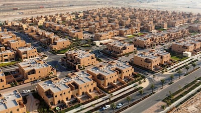 An aerial view of the new villas at Al Furjan in Dubai. Courtesy Nakheel.