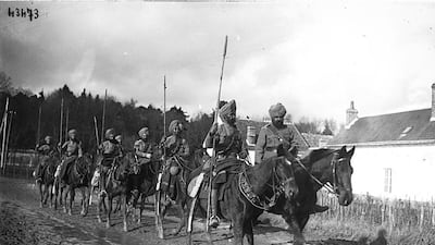 Patrol Indian Lancers. (Photo Courtesy-French National Library)