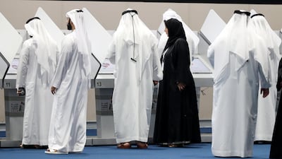 The booths became busier as the morning went on as citizens took a mid-morning break from work to vote