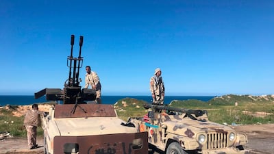 Forces loyal to Libya's UN-backed unity government arrive in Tajura, a coastal suburb of the Libyan capital Tripoli. AFP