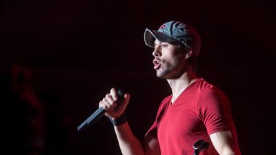 Enrique Iglesias was all charm during his 2015 performance at Etihad Park. Antonie Robertson / The National
