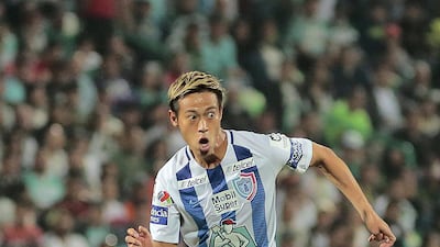 Keisuke Honda's ability from free kicks will be key to Pachuca's chances at the Fifa Club World Cup in UAE. Saul Gonzalez / Getty Images
