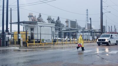 A Marathon Petroleum refinery in Texas. Hurricane Harvey's aftermath flooding has shut many oil facilities. Carter Smith / Bloomberg