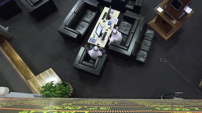Dubai stocks were trading at a price-to-earnings ratio of 25, compared with 30 before the sell-off that began late last week. Jeffrey E Biteng / The National