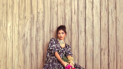 A voluminous co-ord top and skirt from Anamika Khanna