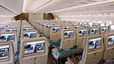 The economy class cabin. Courtesy Emirates