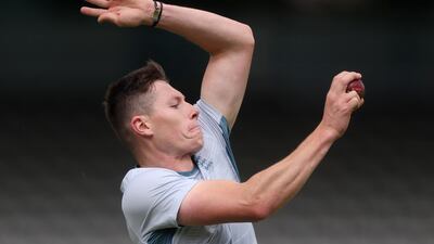 England fast bowler Matthew Potts during training. Reuters