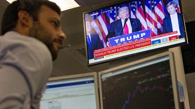 Mr Trump has called for lower taxes, railed against global free trade agreements as well as calling for a curb on immigration, especially from its poorer neighbour Mexico. Daniel Leal-Olivas / AFP