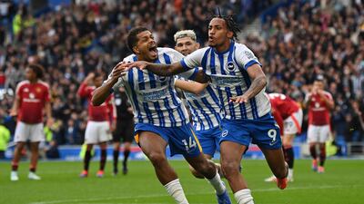 Georginio Rutter (on for Minteh, ’90) - N/A: A late run-out for Brighton’s £40m record signing; Yasin Ayari (for Gilmour ’90): N/A. AFP