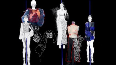 The shapes and patterns of old clothes inspire new ideas. Courtesy: Media Al Falasi