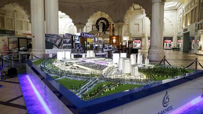 A scaled version of the Deira Mall expansion on display at Ibn Battuta Mall. Antonie Robertson / The National