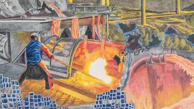 Carolina Caycedo's Aluminum Intensive, commissioned by Sharjah Art Foundation, was displayed at Sharjah Biennial 15. Photo: Carolina Caycedo