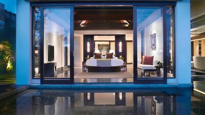 Banyan Tree's presidential villa bedroom. Courtesy Banyan Tree Hotels & Resorts