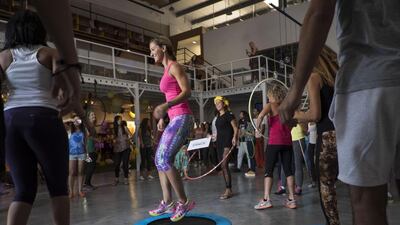 Some prefer a different approach to early morning fitness activities with trampolines as their method of expression.