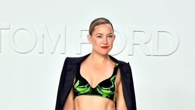Kate Hudson attends the Tom Ford show during New York Fashion Week on February 7, 2020, in Los Angeles. AFP