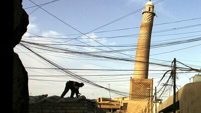 The Crooked Minaret or Al Manara Al Hadba in Mosul. Residents of Iraq’s second largest city fear Islamic State militants, who have destroyed some of the city’s landmarks, will target the centuries-old tower. Jerome Delay / AP Photo