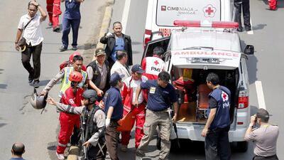 The area has many luxury hotels, and offices and embassies. The other set of explosions were in neighbourhoods where the embassies of Turkey and Pakistan are located. Bagus Indahono / EPA