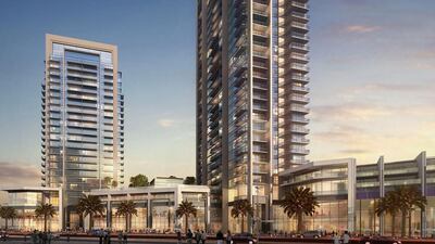 Rendering of Emaar's BLVD Crescent at Downtown Dubai. Courtesy Emaar