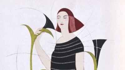 This 1923 design for a black dress by Madeleine Vionnet was inspired by archaeological discoveries in Egypt.