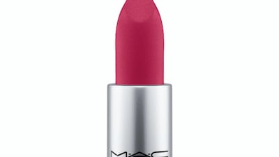 PowderKiss lipstick in Shocking Revelation, Dh89, MAC