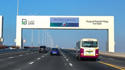 The Darb app helps navigate Abu Dhabi's road-toll system. Victor Besa / The National