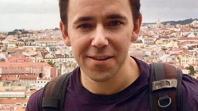 US traveller Sam Goodwin, who was captured by Syrian regime forces in the Syrian city of Qamishli in May and released this month. The National