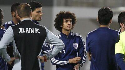 Al Ain coach Cosmin Olaroiu says Omar Abdulrahman, centre, has the type of talent that would stand out on any side.
