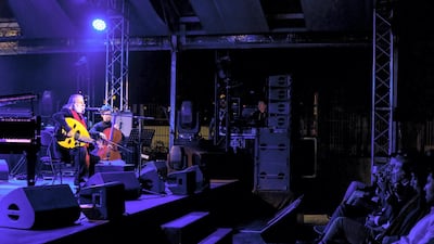 Abu Dhabi, United Arab Emirates- Marcel Khalife performing at Hay Festival at Atrium, Manaarat Saadiyat. Leslie Pableo for The National