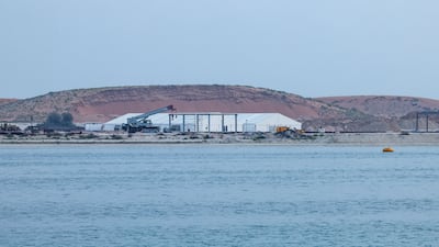 Construction work is under way on Abu Dhabi's Al Lulu Island. Victor Besa / The National