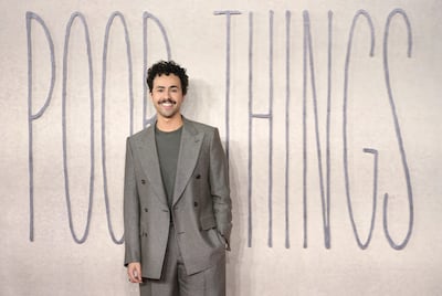 Ramy Youssef attends the UK Gala Screening of Poor Things at the Barbican Centre in London. Getty Images for Walt Disney Studios Motion Pictures UK
