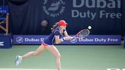 Ana Ivanovic plays a shot during her first round victory on Tuesday. Ali Haider / EPA