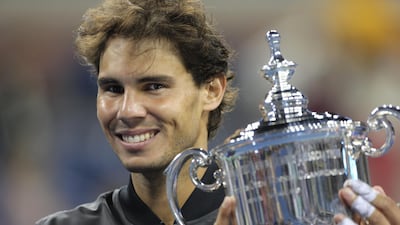 Nadal with the trophy after beating Novak Djokovic in 2013. Getty