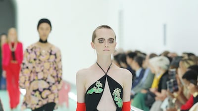 A model walks the runway at the Gucci Spring/Summer 2020 fashion show during Milan Fashion Week. Vittorio Zunino Celotto/Getty Images for Gucci