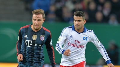 Hamburg's Venezualan midfielder Tomas Rincon, right, will try to help his national side build on their semi-final run in last year's Copa America. AFP PHOTO / CARMEN JASPERSEN