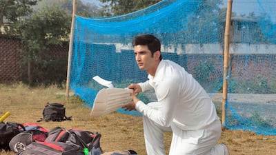 Sushant Singh Rajput portrays the ticket collector who became the Indian cricket captain in MS Dhoni. Courtesy Empire International Gulf