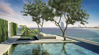 The triplex penthouse terrace.