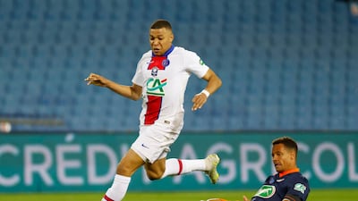 Kylian Mbappe in action. Reuters