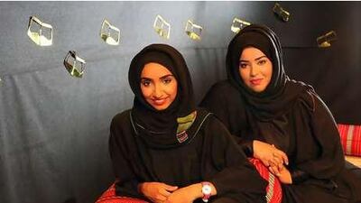 Alia Salem and Maitha Hamdan, who both study media at Dubai Women's College.