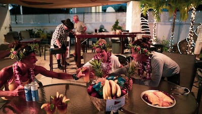 The team celebrate their feat.