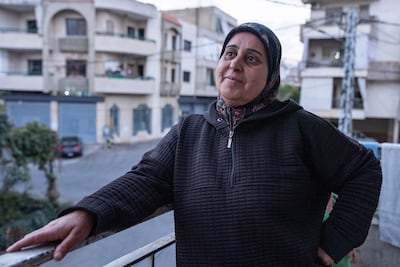 Zaynab Sharaf has fled her home in the village of Hawsh Al Rafiqa. Matt Kynaston / The National