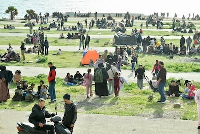 Many Lebanese people are living in temporary accommodation during a renewed Israeli invasion. EPA