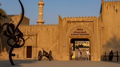 Ajman Museum has wind towers, ornate wooden doors and coral stone walls. Christopher Pike for The National
