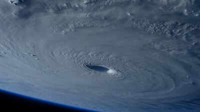 Typhoon Maysak captured by astronaut Samantha Cristoforetti at the International Space Station. Samantha Cristoforetti / Nasa / AP Photo