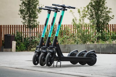 Tier Mobility, a European shared micro-mobility provider, offers e-scooters in the UAE. Photo: Tier Mobility