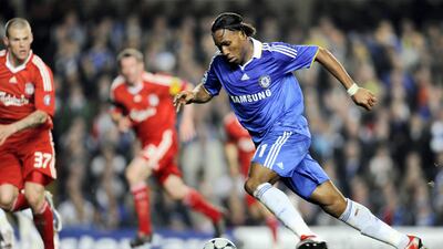 Chelsea v Liverpool 2008-09. Chelsea won 7-5 on aggregate. Two goals from Branislav Ivanovic had helped give Chelsea a 3-1 win in the quarter-finals first leg at Anfield. But Liverpool hit back to go two ahead in the second leg through Fabio Aurelio and Xabi Alonso to restore parity at 3-3 on aggregate. But Chelsea roared back and efforts from Drogba, Alex and Lampard (2) ensured they won the tie to reach the semi-finals. Adrian Dennis / AFP