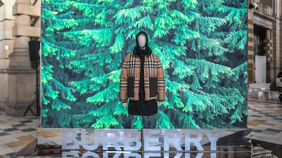 Burberry's stand at Kelvingrove Art Gallery and Museum for the GREAT Fashion For Climate Action event in Glasgow, in November 2021. Getty