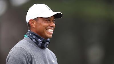 Tiger Woods during a practice round prior to the 2020 PGA Championship at TPC Harding Park. AFP
