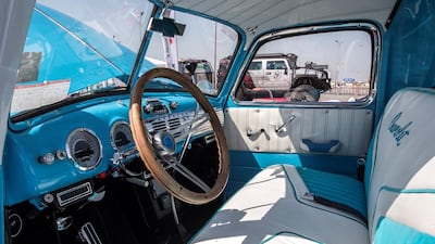 The interior of a 1948 Chevrolet 3100 pick-up truck owned by Abdullah Nasser. Leslie Pableo for The National