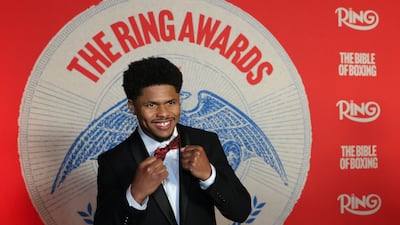 Shakur Stevenson arrives prior to the Ring Magazine Awards. Getty Images